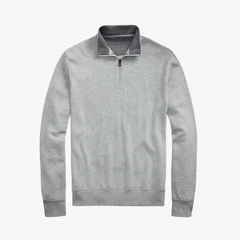 Luxury Jersey Half-Zip-Sweater with Quarter-Zipper