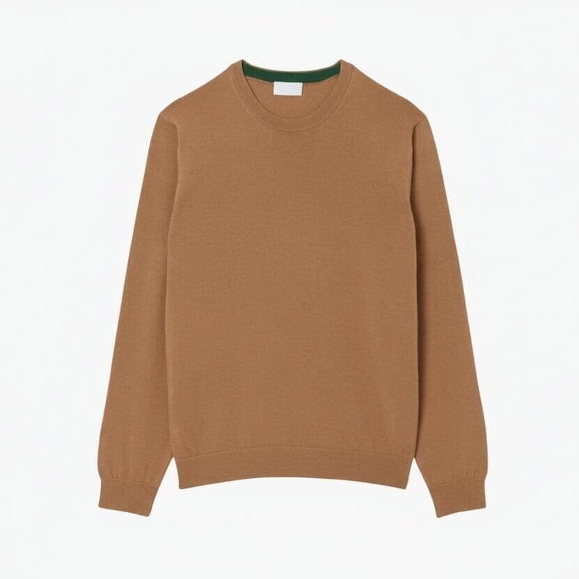 Merino Wool Sweater with Crew Neck