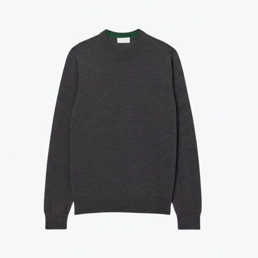 Merino Wool Sweater with Crew Neck