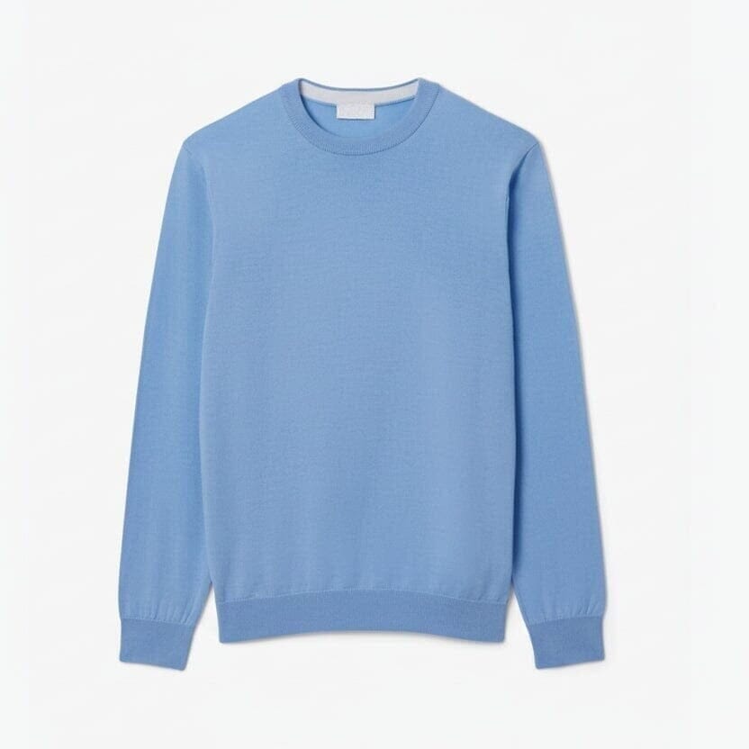 Merino Wool Sweater with Crew Neck