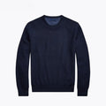 Mesh-Knit Cotton-Sweater with Crew Neck