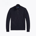 Mesh-Knit Cotton-Sweater with Quarter-Zipper