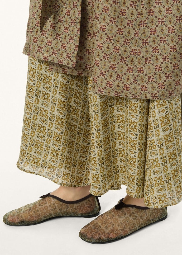 Flacher Slipper Floaty Women's - Light Olive/burnt Orange