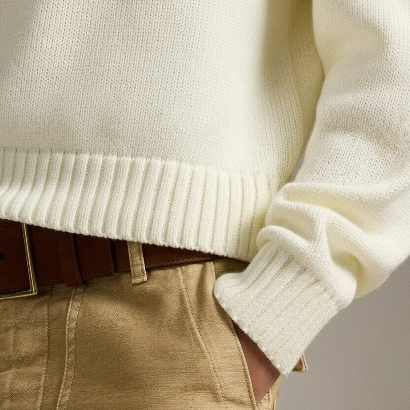 Polo Bear Cotton-Sweater with Crew Neck