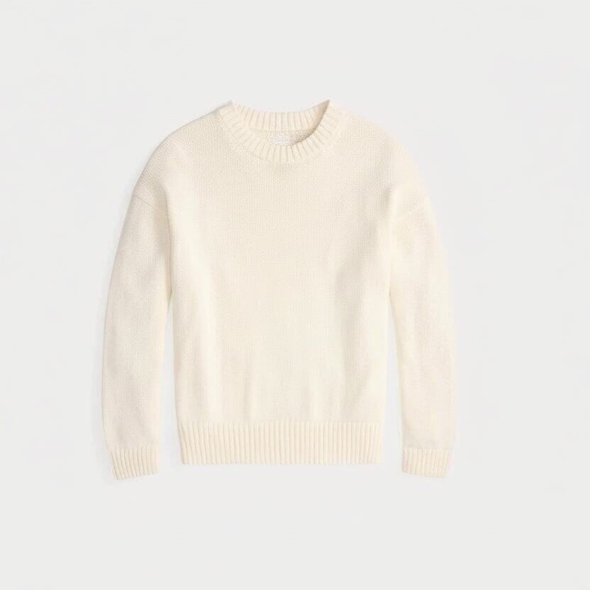 Polo Bear Cotton-Sweater with Crew Neck