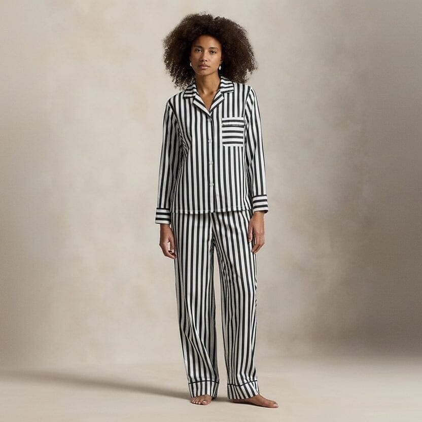 Polo Bear Cotton-Sateen Pyjama-Set