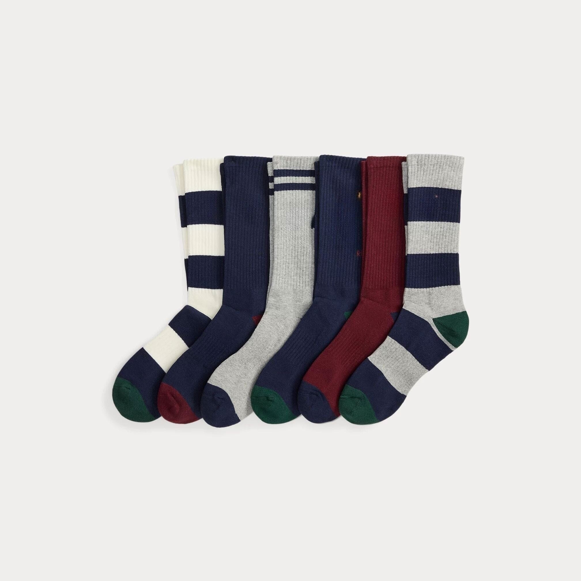 Polo Bear Cotton-Blend Crew Sock 6-Pack