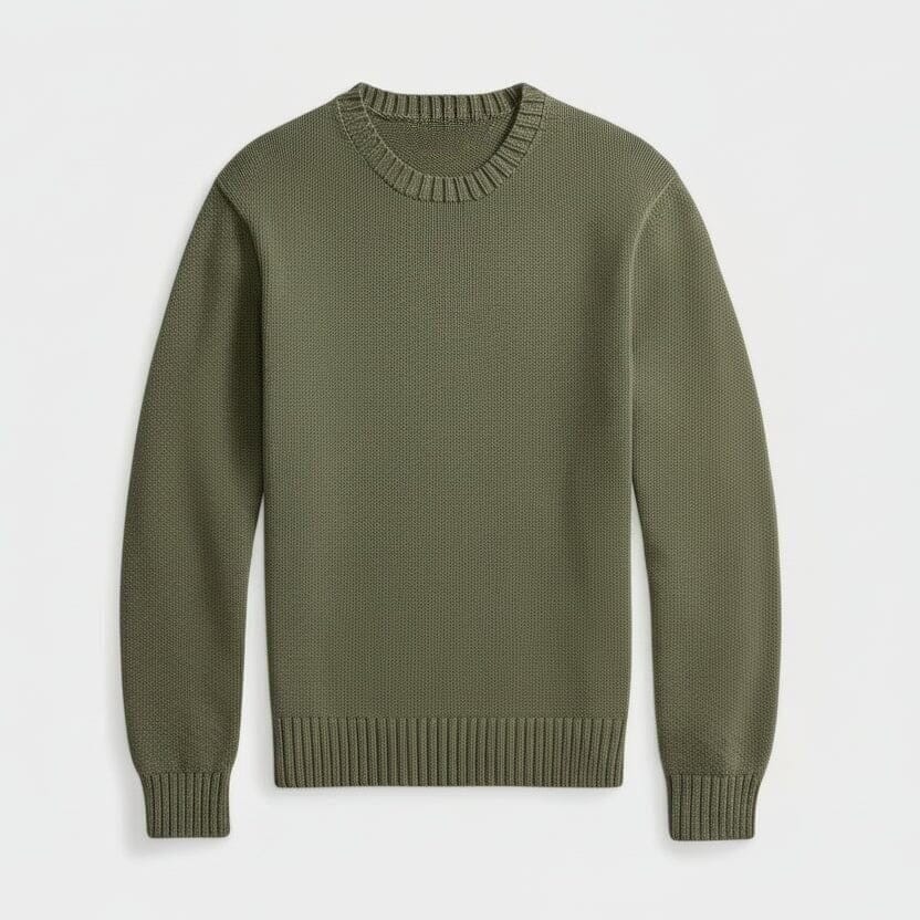 Polo Bear Sweater with Intarsia-Knit