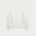 Polo Bear Sweater with Crew Neck in Linen-Cotton-Mix