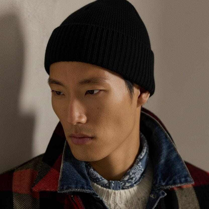 Polo Bear Ribbed Knit-Beanie