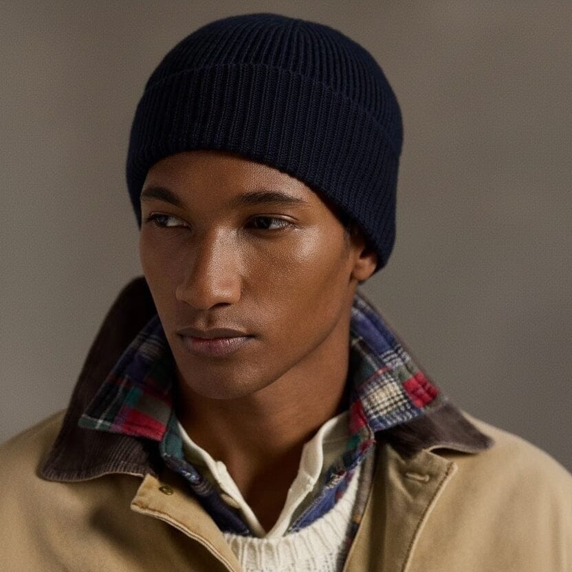 Polo Bear Ribbed Knit-Beanie