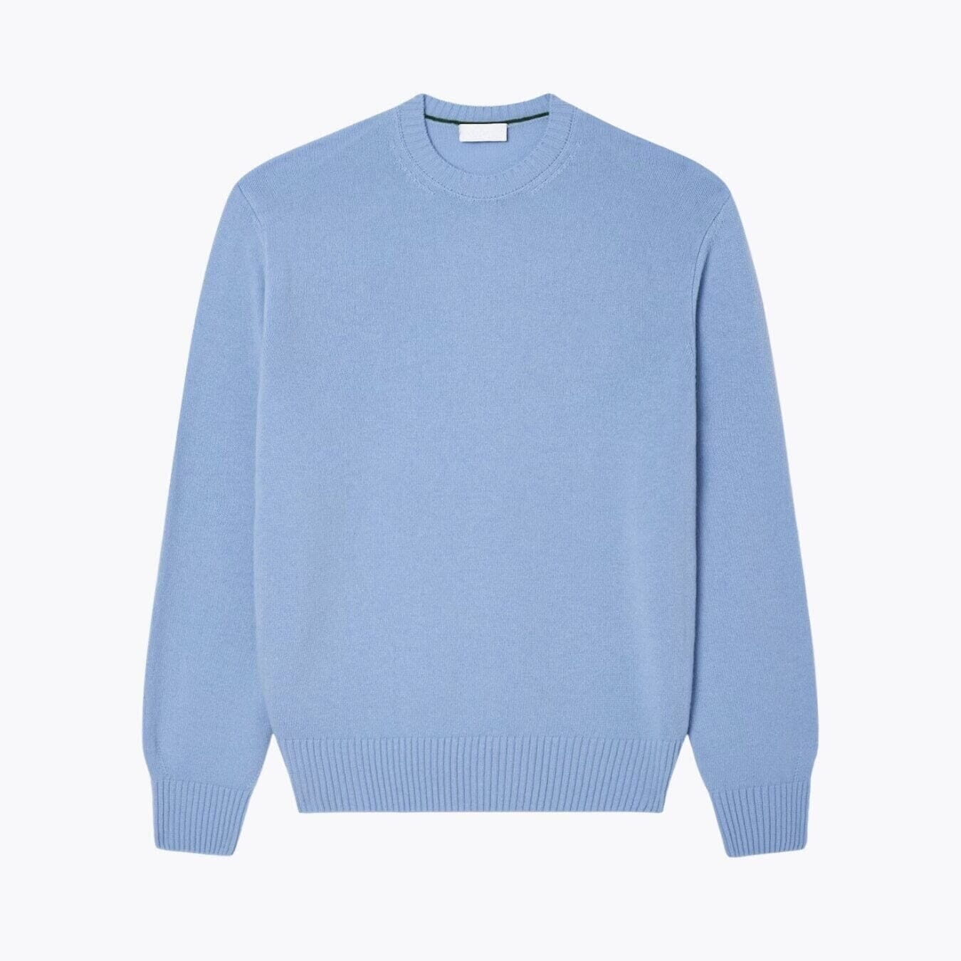 Sweater in Combed Wool with Crew Neck