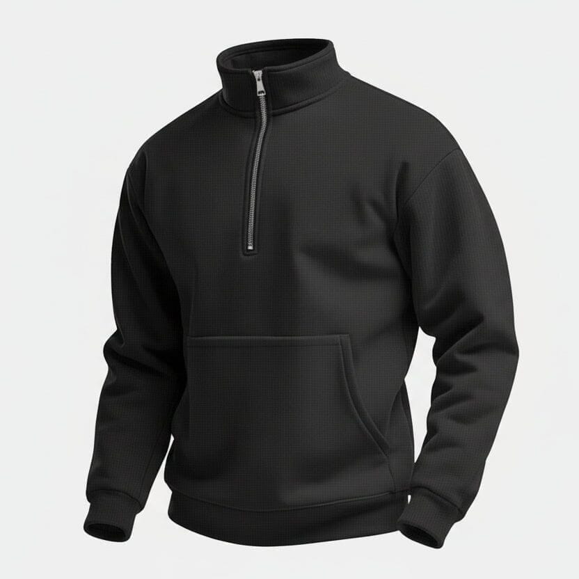 Sweater with Half Zipper