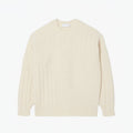 Relaxed Fit Sweater in Wool with Patchwork-Effekt