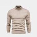 Turtleneck Cable Knit Wool-Knit Sweater