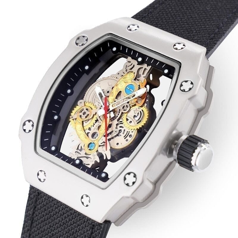 Skeleton Mech Men's-Watch with Skelett-Dial