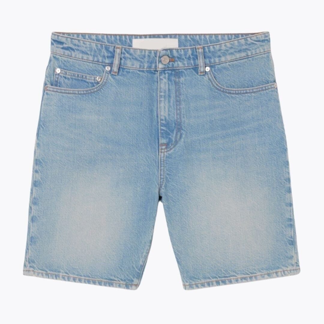 Straight Fit Denim Bermuda Shorts for Men's