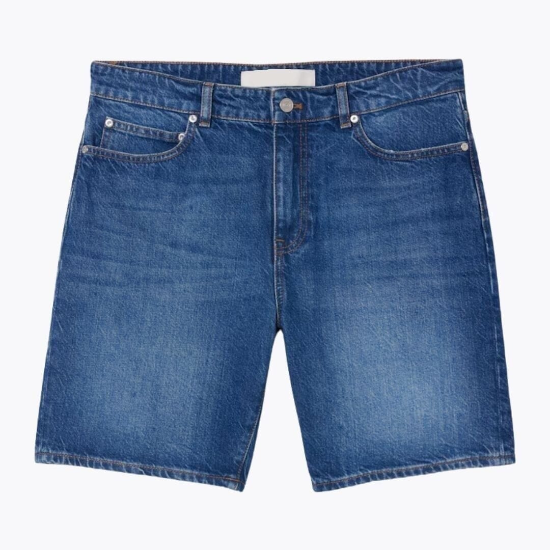 Straight Fit Denim Bermuda Shorts for Men's