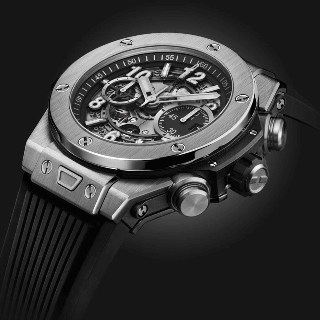Unico Silver Black 44mm Men's Chronograph