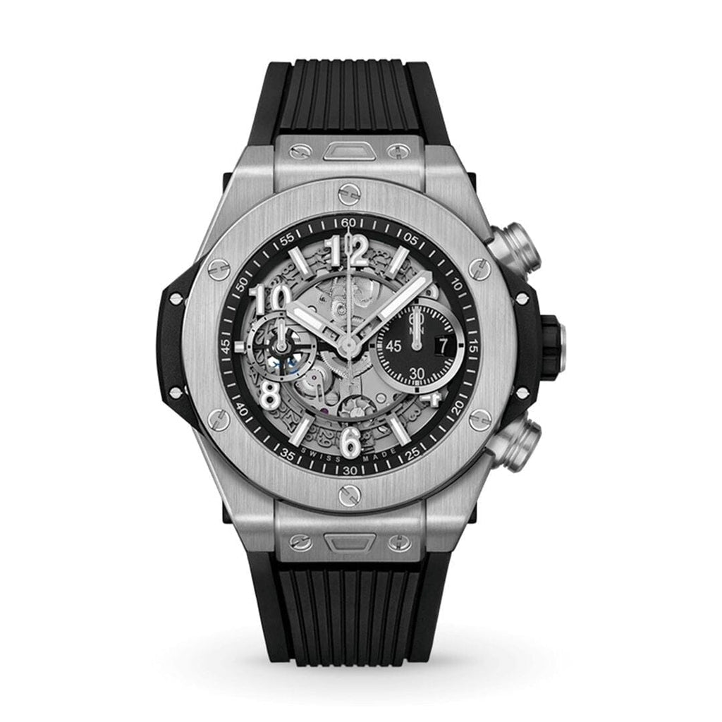 Unico Silver Black 44mm Men's Chronograph