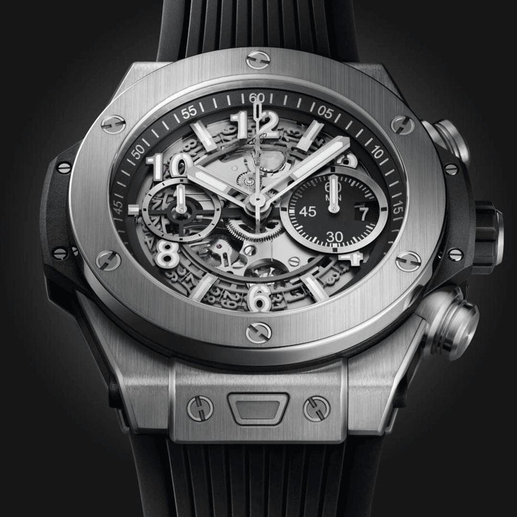 Unico Silver Black 44mm Men's Chronograph