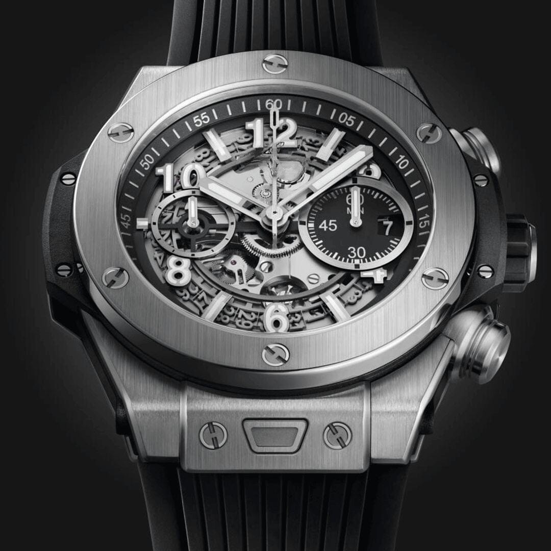 Unico Silver Black 44mm Men's Chronograph