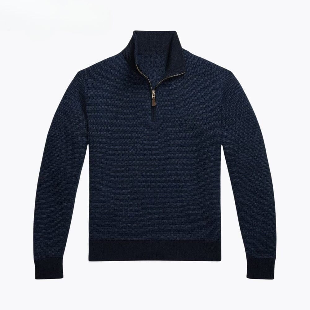 Washable Wool-Sweater with Quarter-Zipper