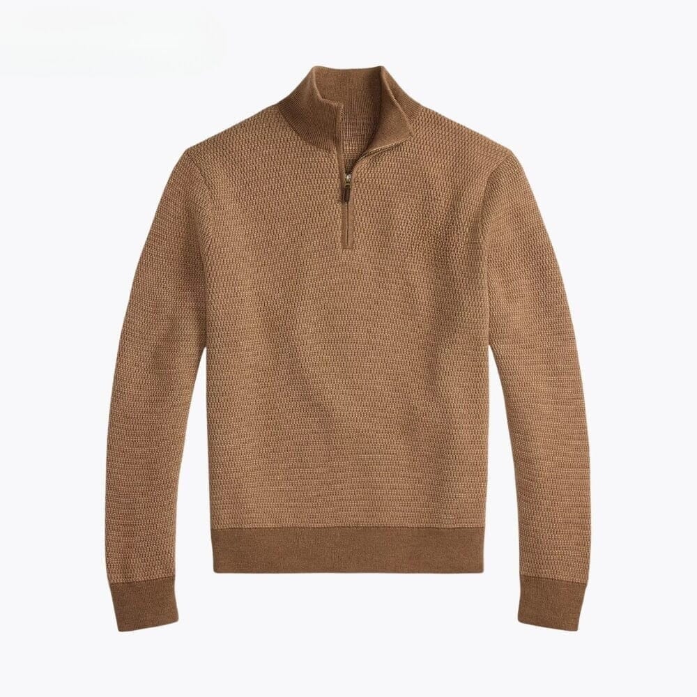 Washable Wool-Sweater with Quarter-Zipper