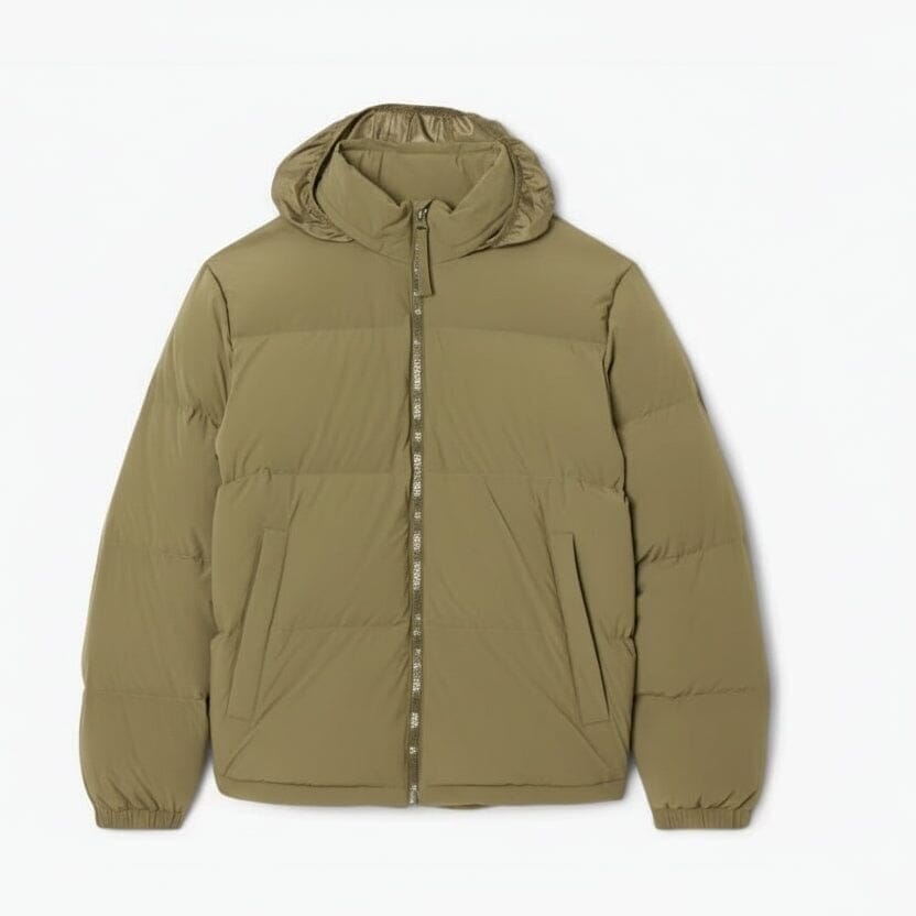 Water-Repellent Down Jacket with Hood
