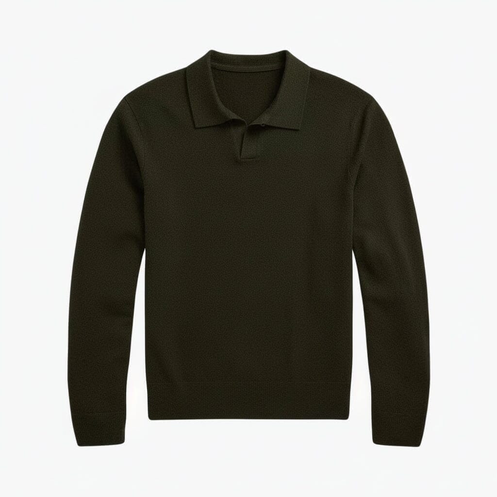 Wool-Sweater with Johnny-Collar