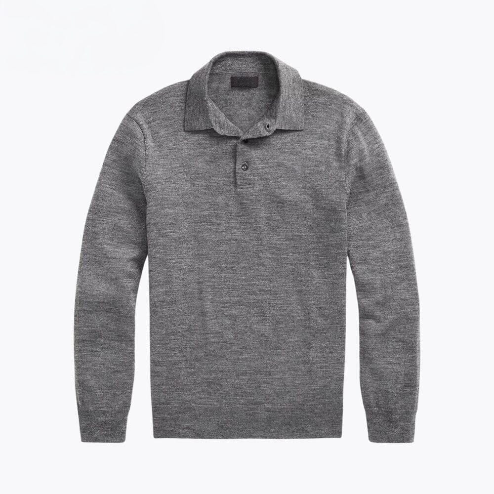 Wool-Sweater with Polo-Collar