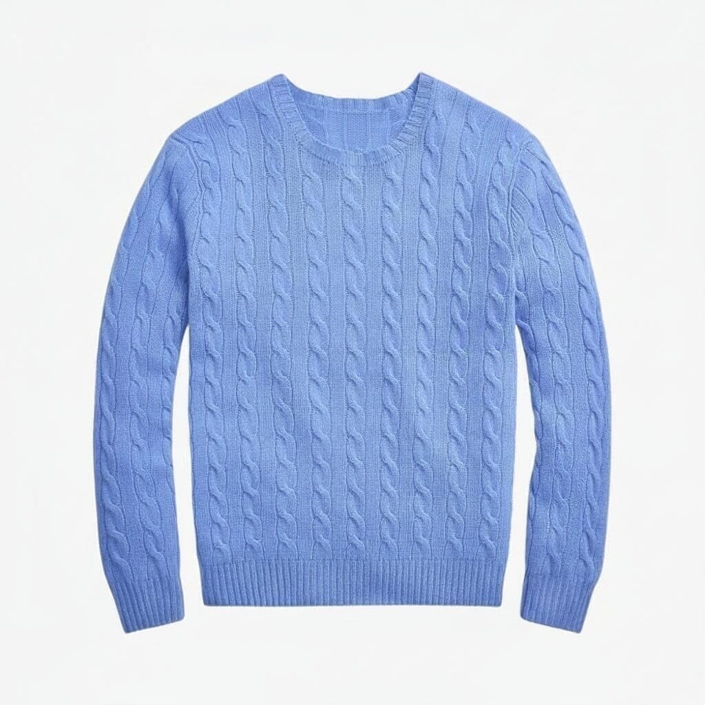 Cable Knit-Sweater in Wool-Cashmere